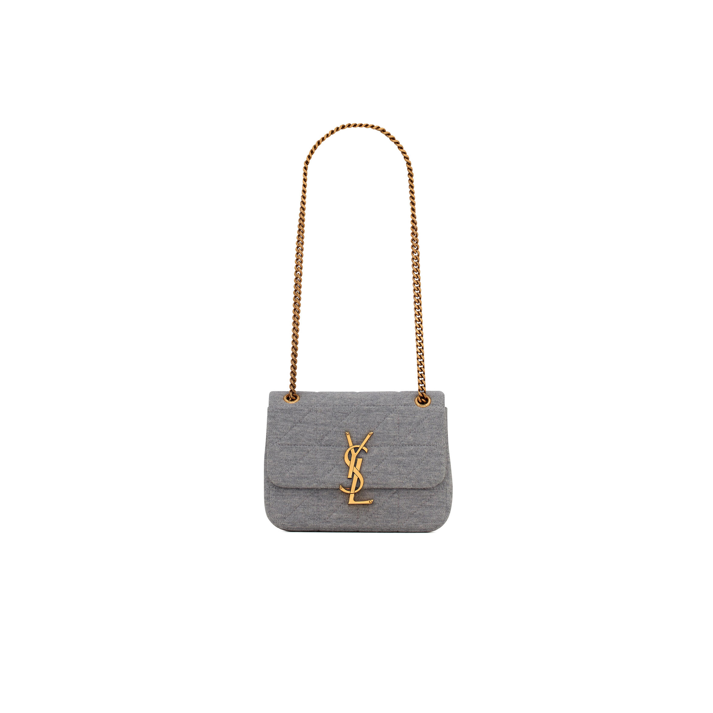 YSL JAMIE MINI CHAIN BAG CARRÉ RIVE GAUCHE IN JERSEY 6981622F9271407 (17.5*13*5cm)
